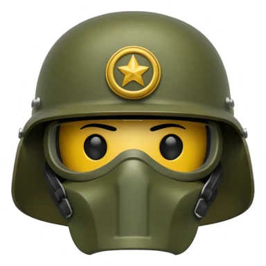 military helmet front view sticker