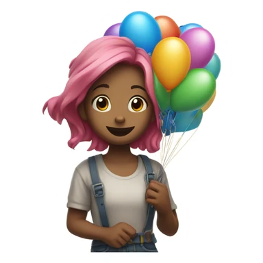 Vivi with balloons  sticker