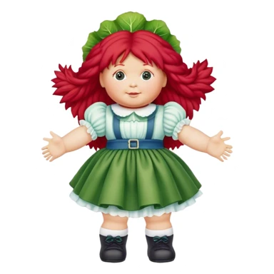 vintage cabbage patch doll red hair sticker