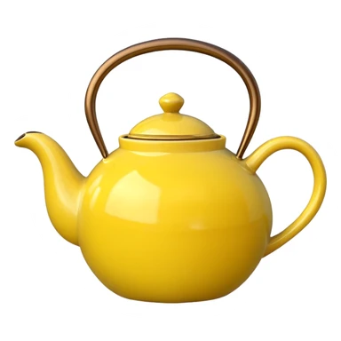 Ceramic lemon teapot sticker
