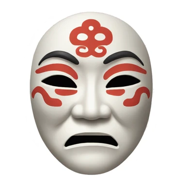 noh masks sticker