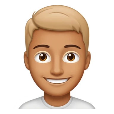 person using a simple app with a smile sticker