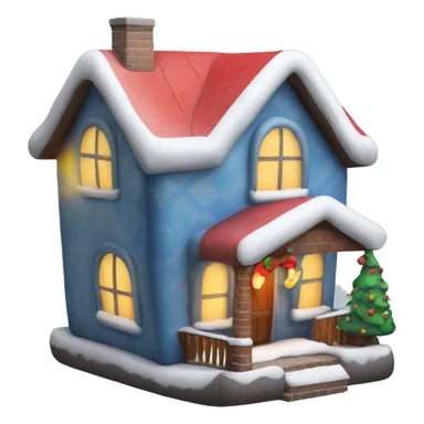 Christmas house with an inflatable  sticker