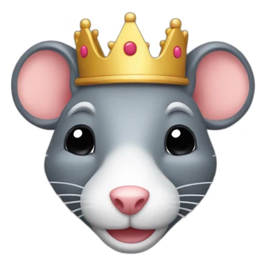Rat sale avec une couronne sticker