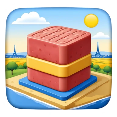  spam meat mondrian style paris landscape  sticker