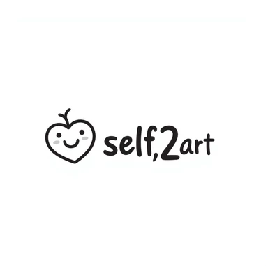 логотип для AI SaaS сервиса self2.art, современный минимализм, doodle стиль sticker