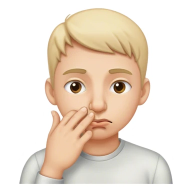 pinching nose  sticker