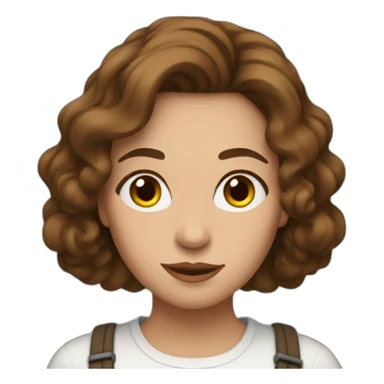 A women with Brown hair and her name is Léonie sticker