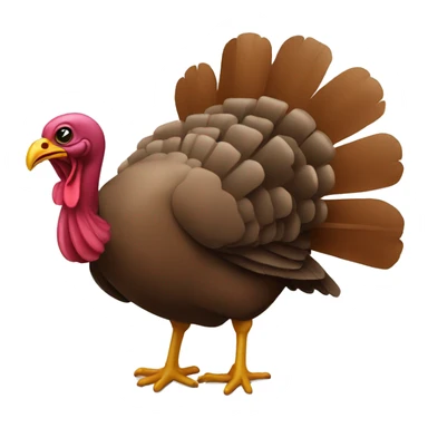 A turkey which a hat sticker