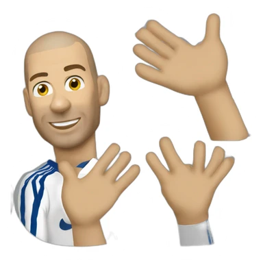 Zinedine Zidane waving sticker