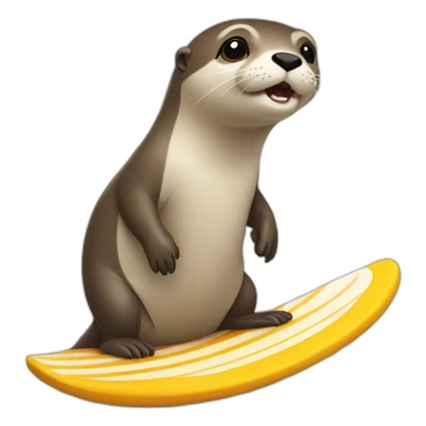 Loutre qui fait du surf sticker