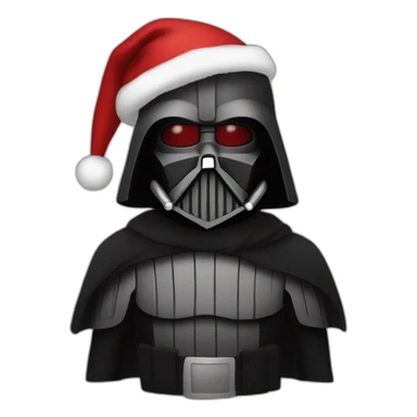Dark vador dress like santa claus sticker
