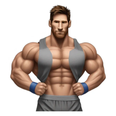 Messi Muscular Bodybuilder sticker