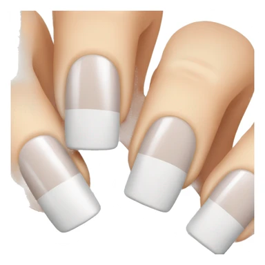 French tips on nails sticker