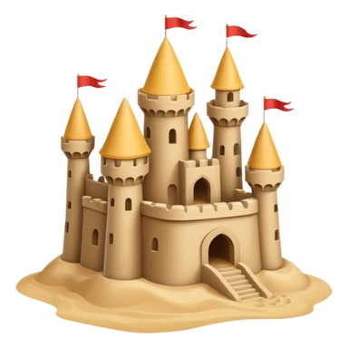 sandcastle on the beach sticker