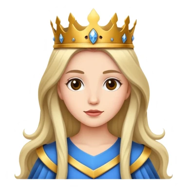 princess knight, long hair, open crown sticker
