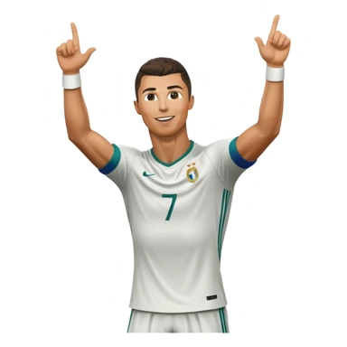 Cristiano Ronaldo football player celebrating a goal sticker