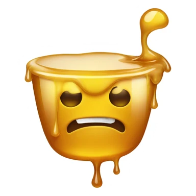honey oozing out of mouth while drooling sticker