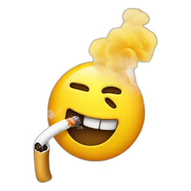 smoking smiley sticker