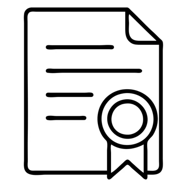 Paper with a stamp or seal – official merchant registration document sticker