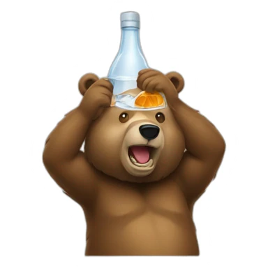 A bears drinking vodka sticker
