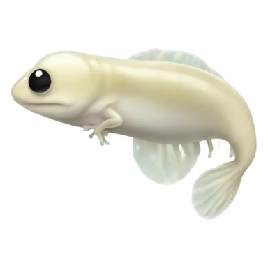 White tadpole sticker