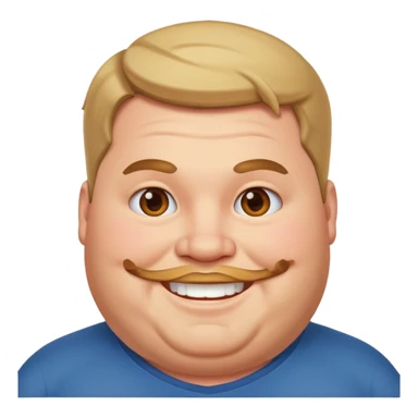 fat handsome man sticker