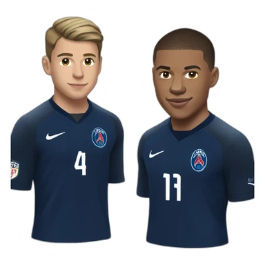 antoine dupont and kylian mbappe sticker