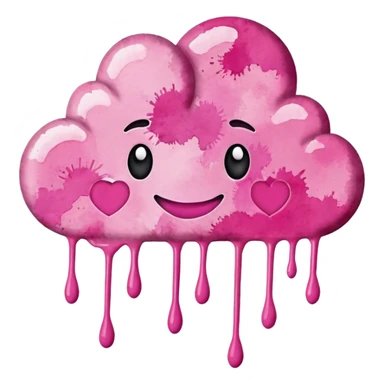 Realistic, watercolor, month February title splatter ìn pinks  sticker