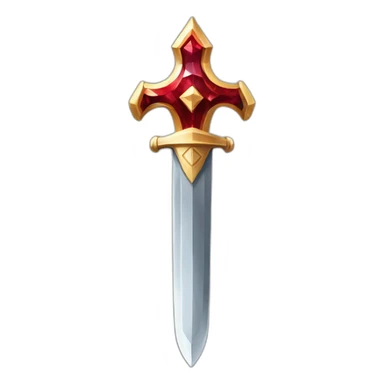 king sword with red diamonds sticker