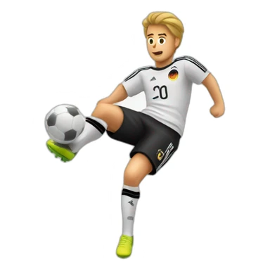 german soccer player shooting sticker