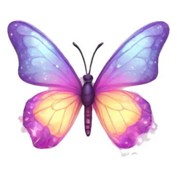 sparkling butterfly brain sticker
