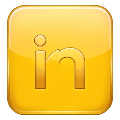 A yellow linkedin logo  sticker