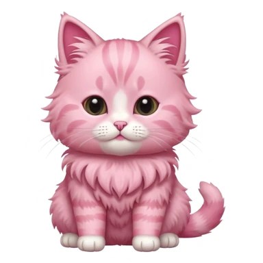 full body of. baby Russian pink cat  sticker