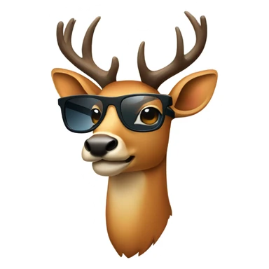 Deer wearing sunglasses sticker