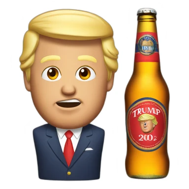 Trump drink beer sticker