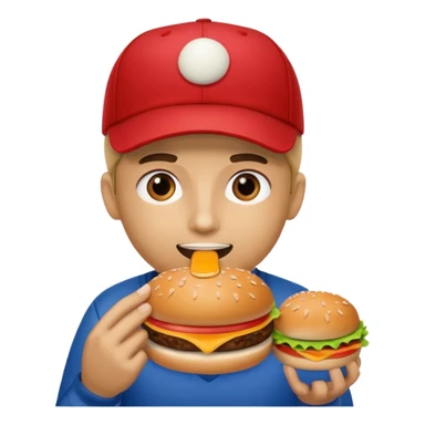 comiendo hamburguesa sticker