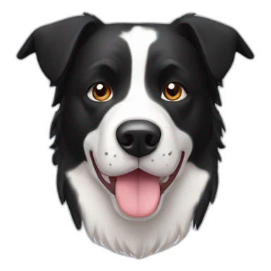 black-and-white-border-collie-american-bulldog sticker