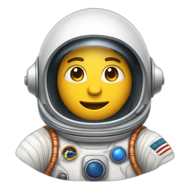 Astronauta y cohete sticker