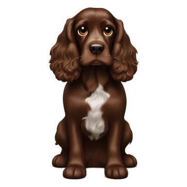 English cocker spaniel chocolate pappy  sticker