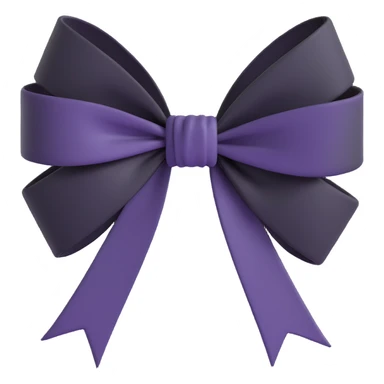 Black gothic bow effect sticker