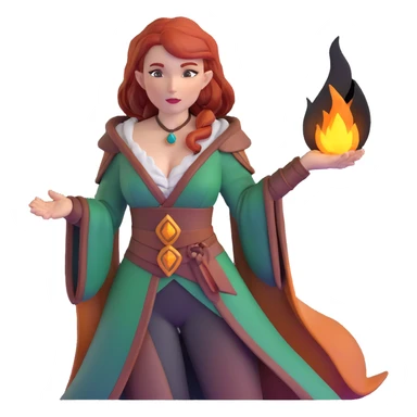 Triss Merigold sorceress with auburn hair sticker