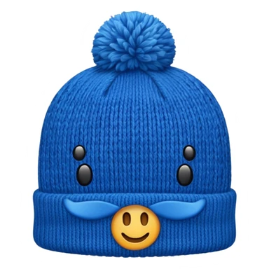 Winter Knit Hat blue  sticker