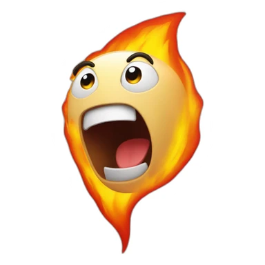 Screaming calendar in fire sticker