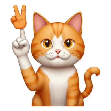 Cat doing the middle finger  sticker