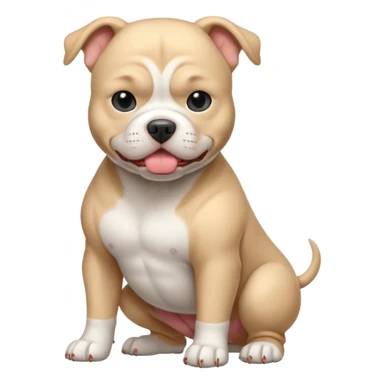 Pocket bully dog white sticker