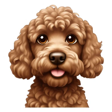 brown cockapoo sticker