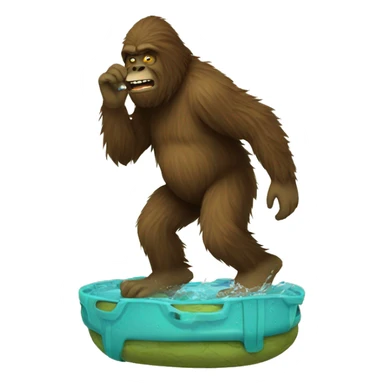 Sasquatch with crocs sticker