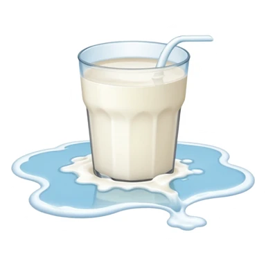 milk spilling on floor sticker