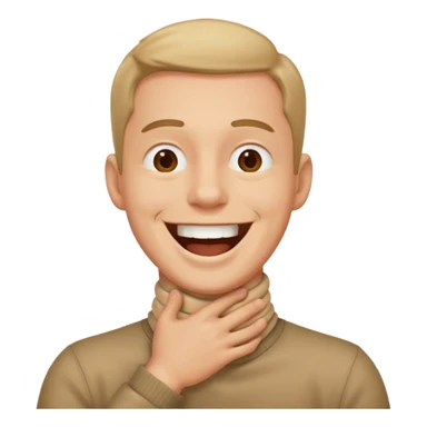 Man holding neck laughing  sticker